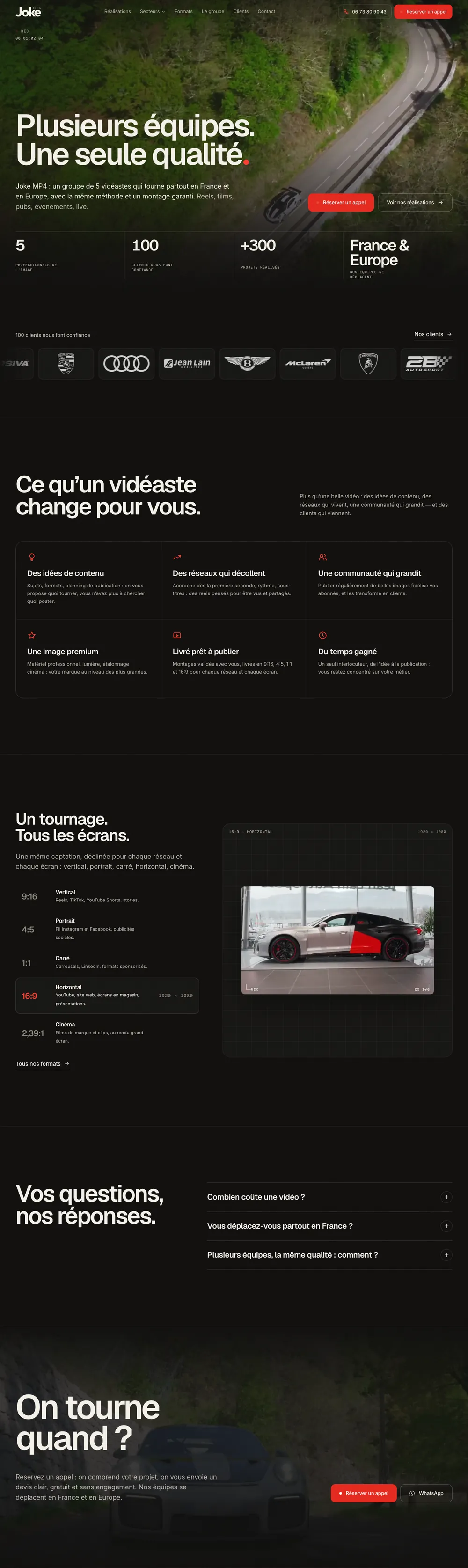 Le site Joke MP4, de haut en bas