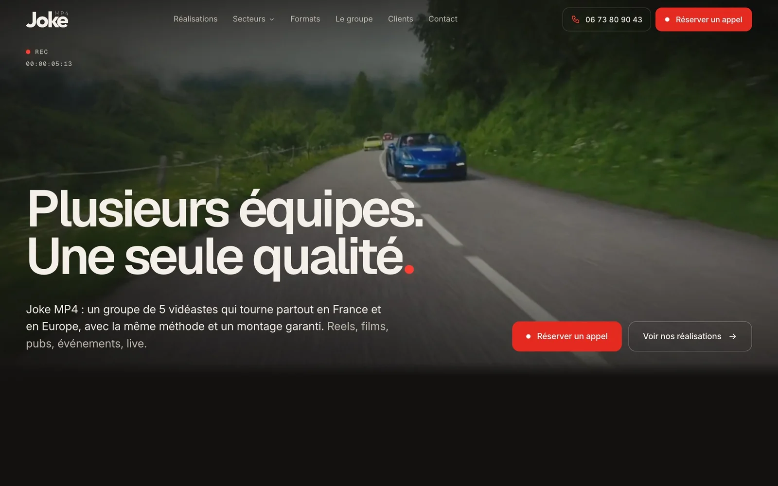 Page d’accueil du site Joke MP4