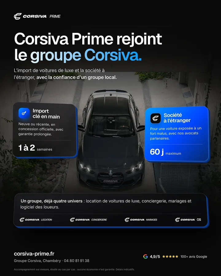 Annonce LinkedIn « Corsiva Prime rejoint le groupe Corsiva »
